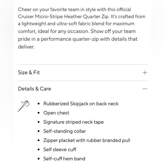 Southern Tide Cruiser Micro Stripe Heather 1/4 Zip - Picture 13 of 14